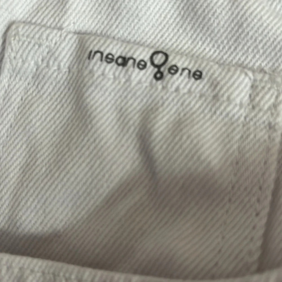 Insane Gene Hi-Rise Straight Distressed Jeans in White - NEW - Size 29 - Picture 5 of 10